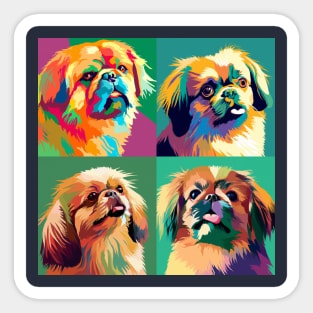 Tibetan Spaniel Pop Art - Dog Lover Gifts Sticker